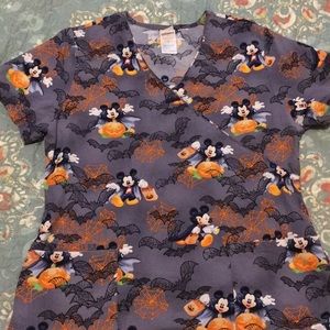 Halloween scrub top